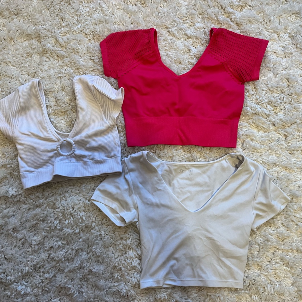 Set of Aerie cropped shirts